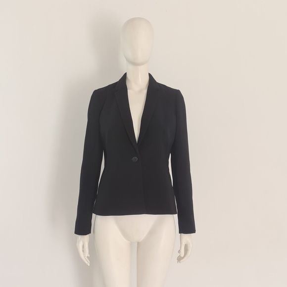 HOBBS Black Blazer Jacket Size UK 12 EU 40 Double-Breasted Formal Office Party - Picture 4 of 8